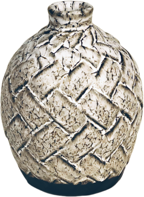 Hand-carved stoneware vase